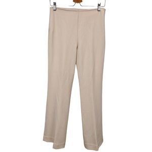 Trina Turk Ivory Chimayo High Waist Stretch Flare Pants Feminine Size 4